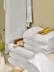 Kit Com 2 Toalhas Banho Teka Profiline Hotel e Pousada 670g/m² Gramatura Toque Macio e Super Absorção Branca Gigante 90x150cm (ULTRA LUXO)