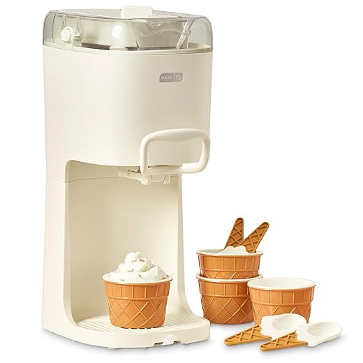 Dash Soft Serve Ice Cream Machine - Frozen Dessert Machine for Soft Serve, Froyo, Sorbet, and Fruit Whips - Compact Design - Features Double Insulated Freezer Bowl - 1-Pint Capacity