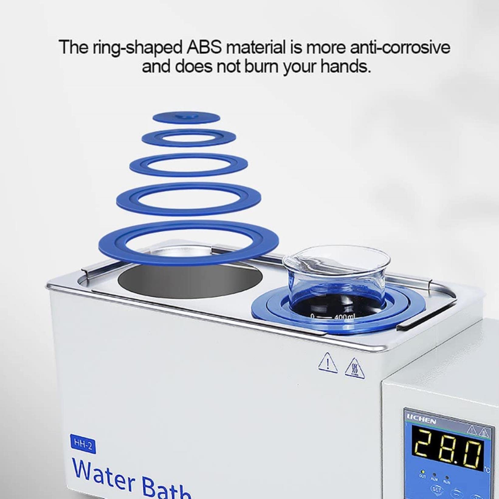Baño María termostático digital de laboratorio, 1/2/4/6/8 orificios, con calentamiento eléctrico, volumen: 3 L/6,5 L/14 L/22 L/24 L, temperatura ambiente hasta 100 °C, incrementos de 1 °C, para uso