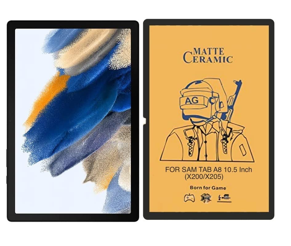 SHOPPIZY Tablet Matte Screen Guard for Samsung Galaxy Tab A8 [10.5 inch](SM-X200/ SM-X205/SM-X207) -Black Edges [Matte Feel Temper(Its Not Glass)] (B0B1BFMDHR) Amazon Price History, Amazon Price Tracker