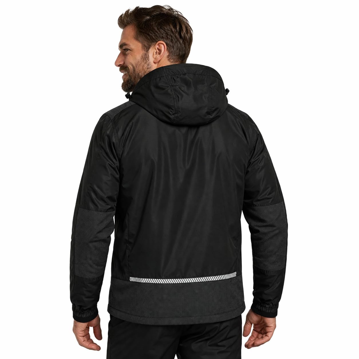 BWOLF OLYMPIA Outdoor Jacken für Männer Arbeitsjacke Herren Winter Herren Winter Wasserdichte Winddichte Winterjacke Arbeitsjacke Warme mit Kapuze