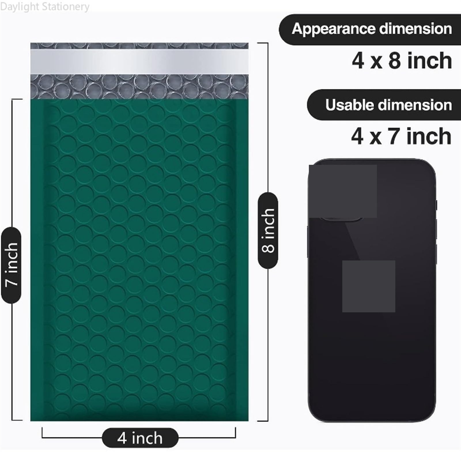 Buste Imbottite per Spedizioni 50Pcs Green Bubble Mailer Bubble Padded Mailing Envelopes Mailer Poly for Packaging Self Seal Bag Bubble Padding(100 PCS 20.5X 28)