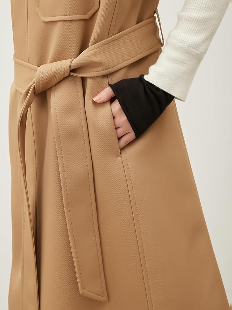 Amazon | [ミラオーウェン] リバーライクステンカラーロングベスト