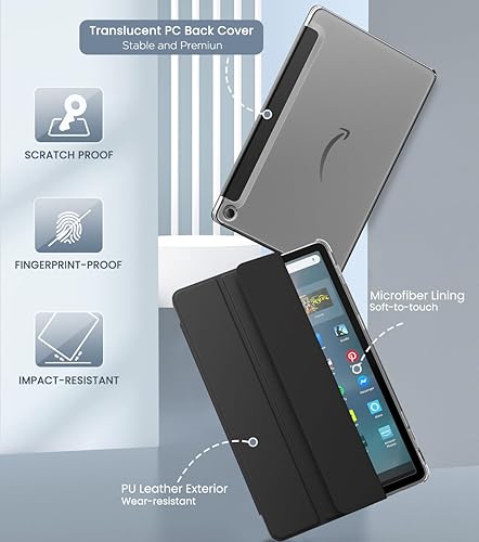 Miniatura 3 de MoKo Case Fits Tienda Kindle Fire Max 11 Tablet (13th Generation, 2023 Release) 11" - Slim PU Leather Trifold Stand Cover for Fire 11 Tablet Frosted