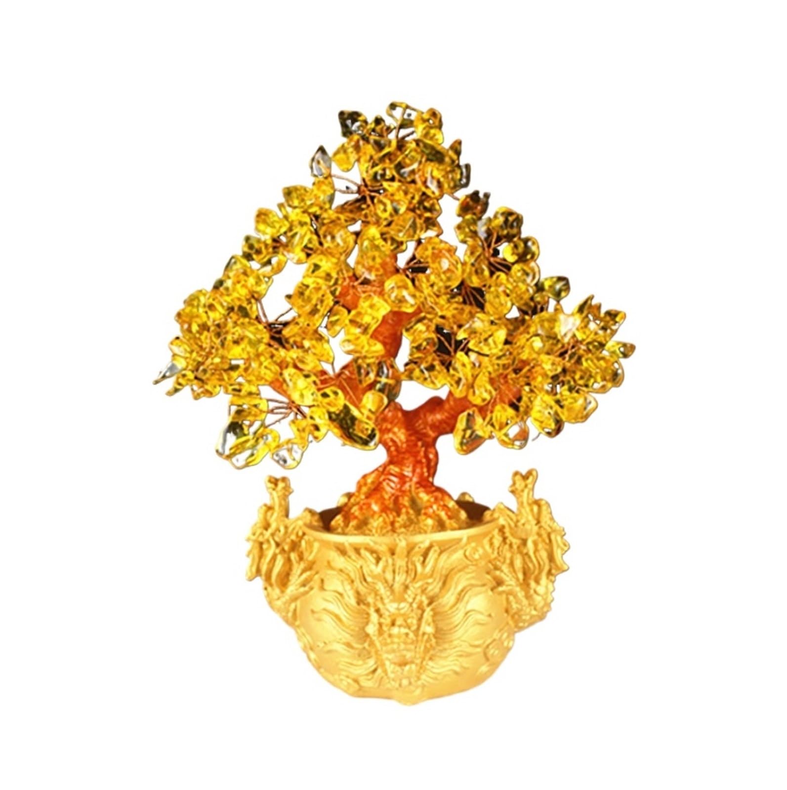 crystal tree， Crystal Tree Stones And Crystals Meditation Decor Feng Shui Fengshui Decorations(Gold)