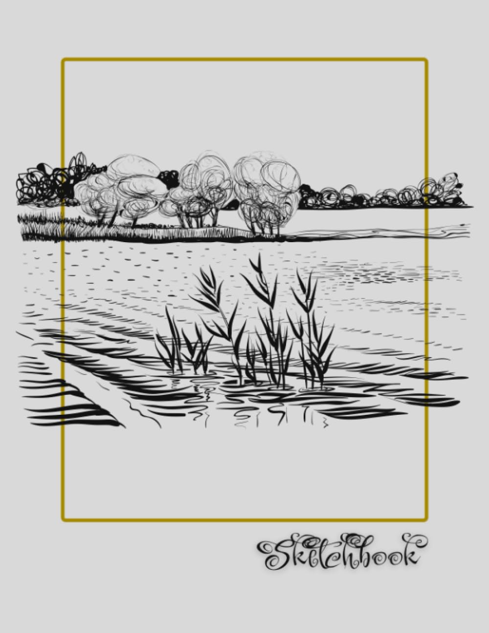 Sketchbook: River Scene, Large 8.5" x 11", 110 Pages, Perfect for Everyone, Crayons, Pencils, Drawing and Sketching