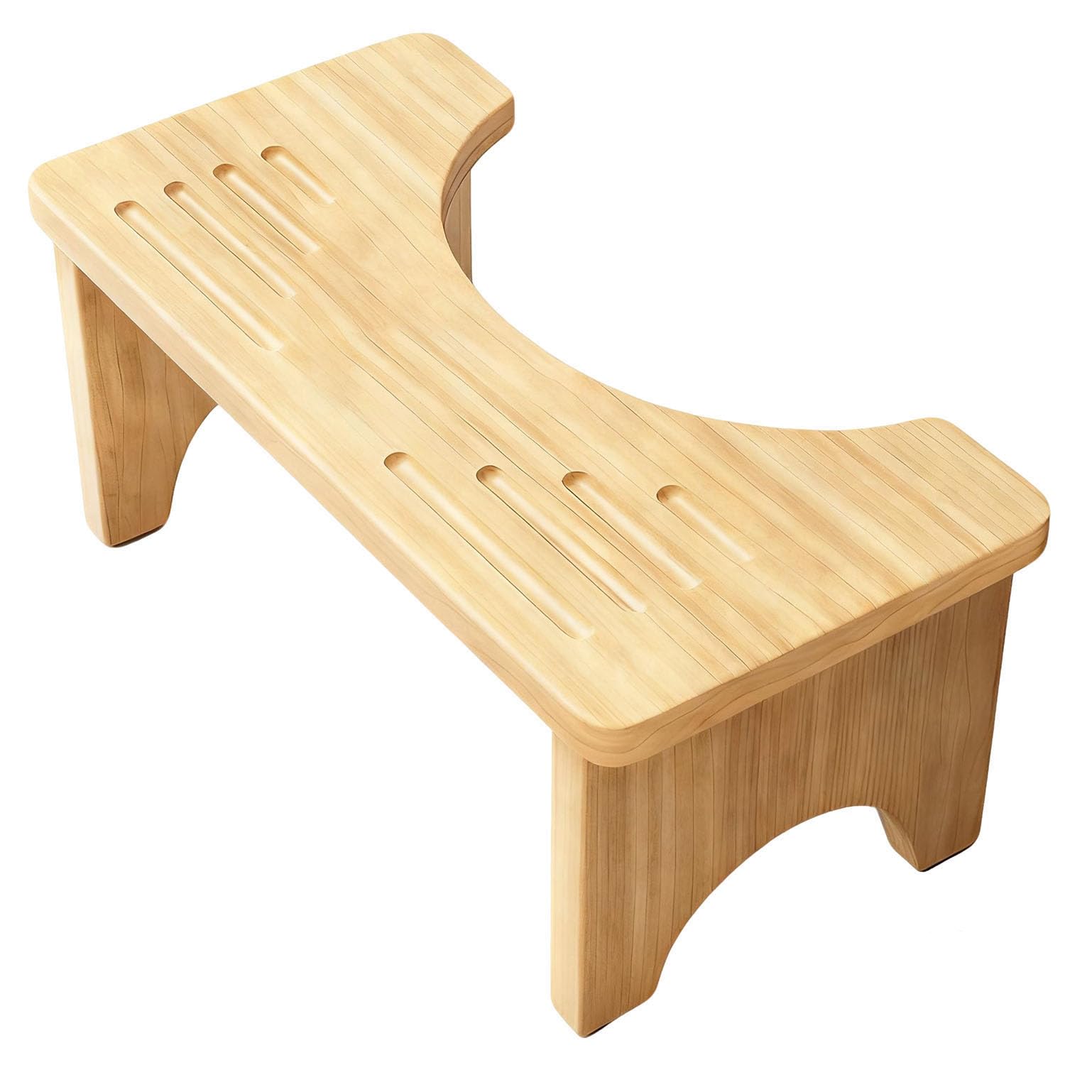 Sgabello per WC in Legno, Sgabello Pieghevole per Bagno, Sgabello per WC in Bambù per Adulti, Poggiapiedi, per Gonfiore Addominale, Migliora la Postura, Stitichezza, Emorroidi e Sindrome