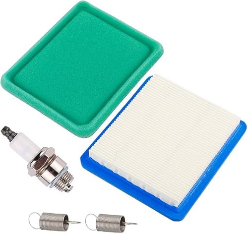 491588S Filtro de aire 790849 Bujía de resorte de paleta de aire RJ19LM para Briggs y Stratton 625e 675ex 725ex Troy-Bilt Husqvarna John Deere Toro