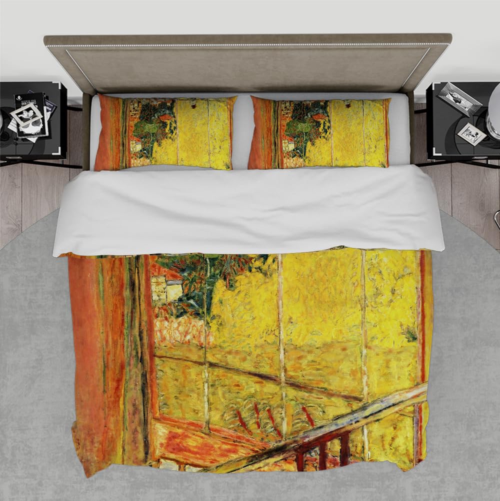 La vue à l’extérieur la fenêtre housse couette 260x240 douce