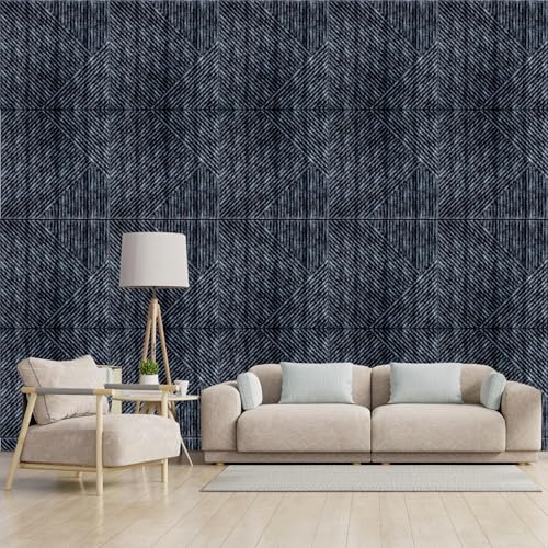 Image of Kayra Decor 3D Self Adhesive Wall Panel Thunder Black TP 106 Design Pack of 12 Covers 32.34 Sq. Ft.TP106