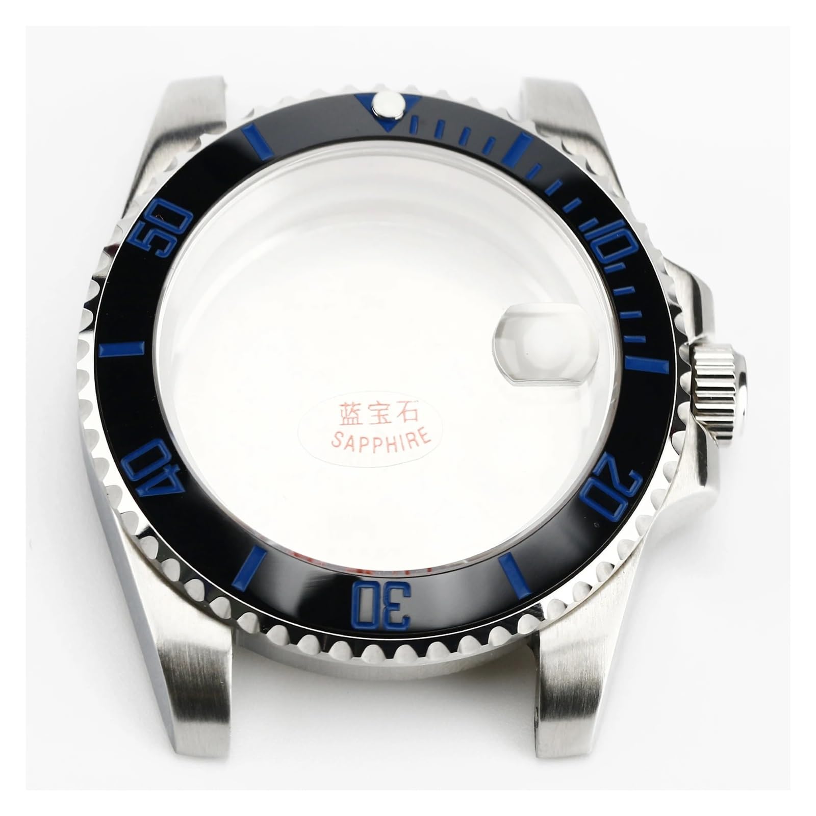 Boîtier de montre Submariner verre saphir inrayable 40mm acier de qualité supérieure style NH35