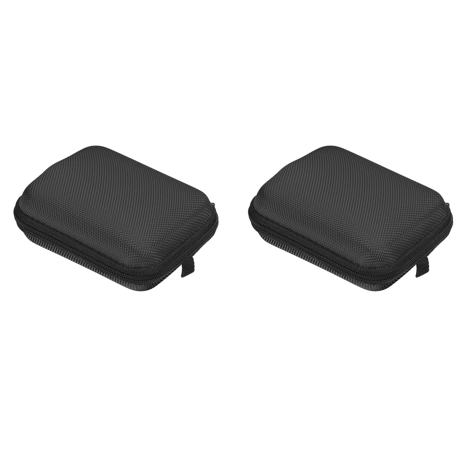 PATIKIL Portable Storage Carrying Bag Shockproof Black 4.13 x 3.15 x 1.38 Inch for Earbuds USB Cable Hard Drive Pack of 2