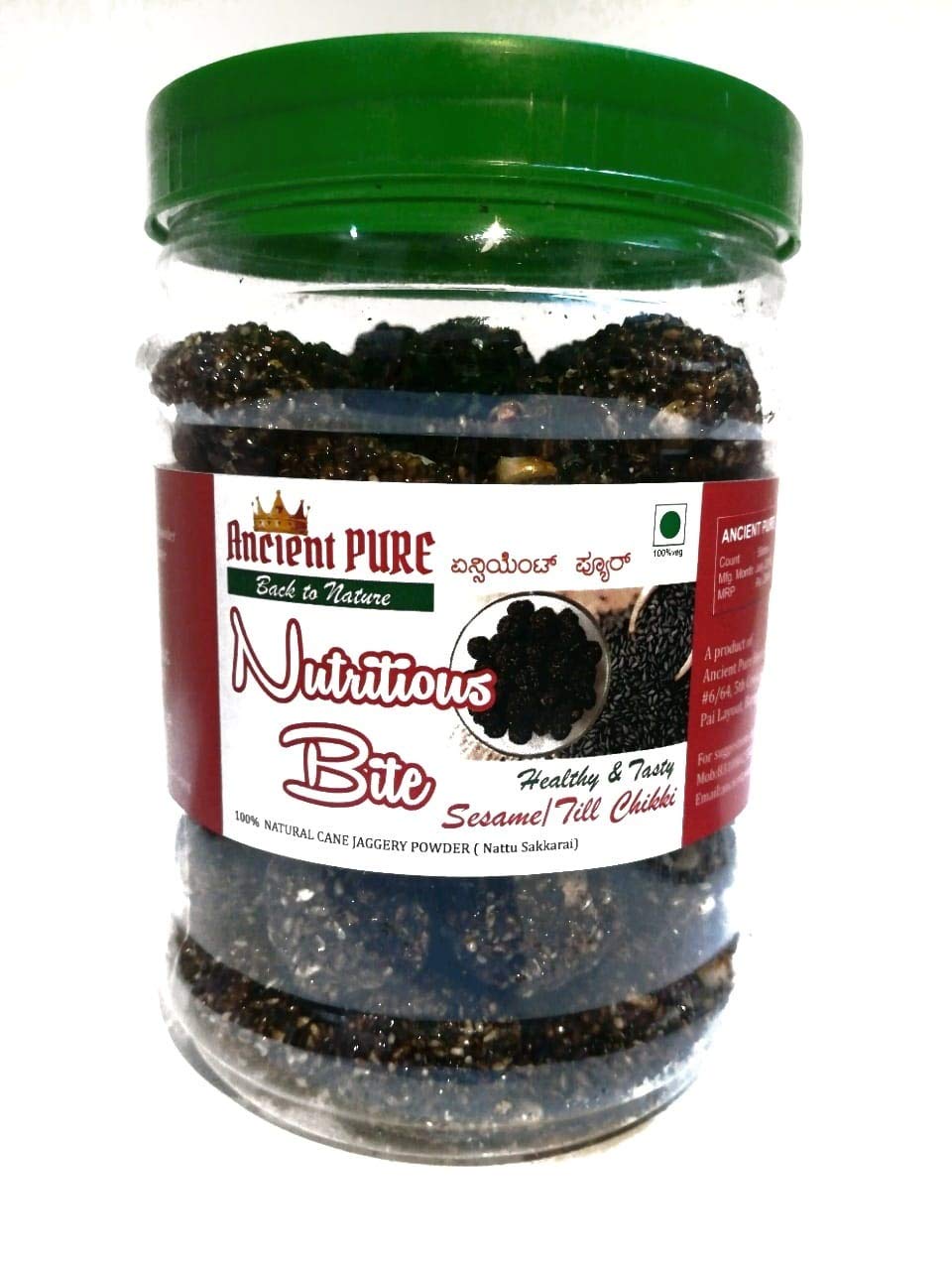 Ancient Pure Nutritious Bite Sesame/Till Chikki Balls 350gm (B07V1M2VJJ) Amazon Price History, Amazon Price Tracker