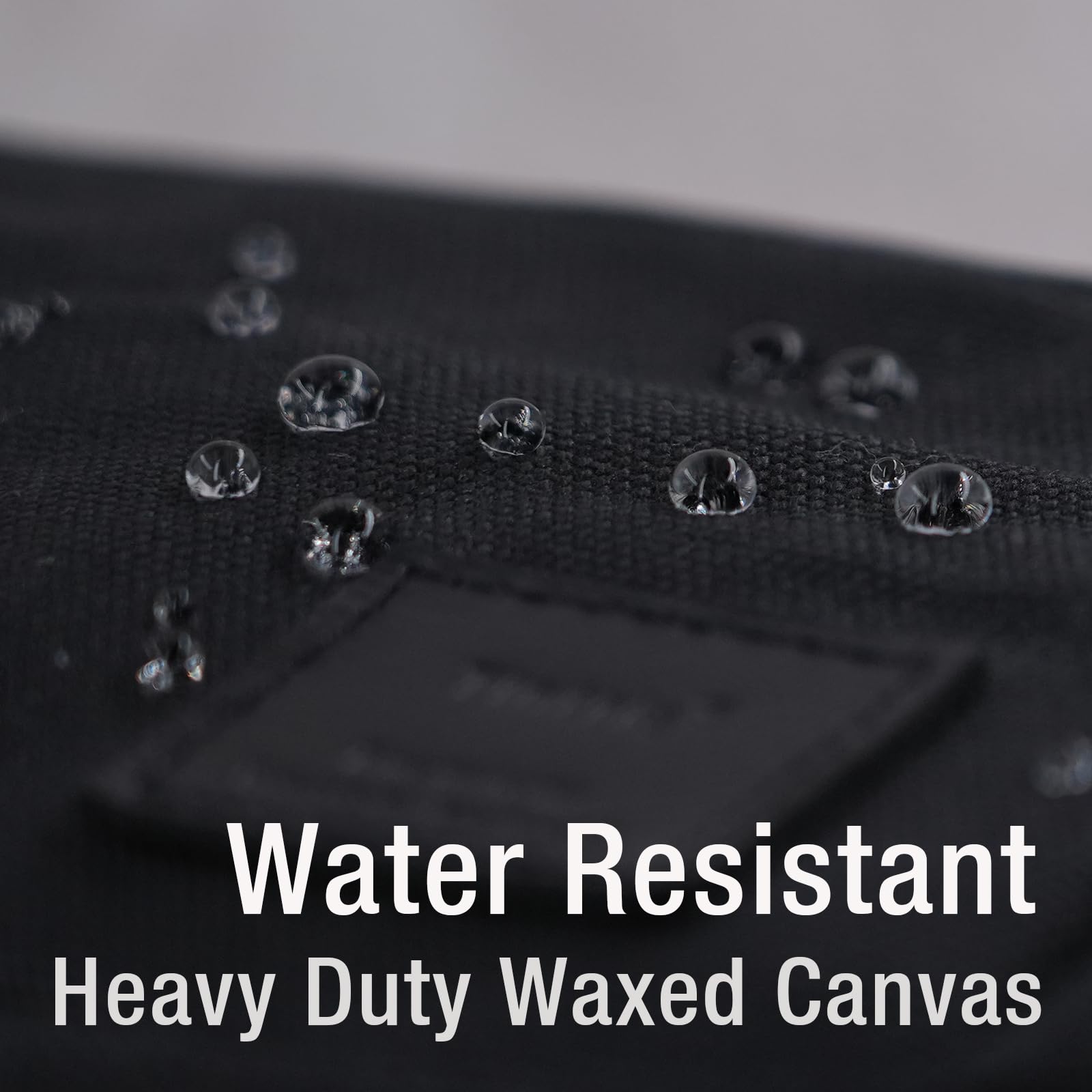 Tintris Riñonera con Cremallera para Hombres y Mujeres, con Cremalleras YKK, Bolsa de cinturón EDC para Camping, Senderismo, Resistente al Agua, Lona Encerada Resistente, Color Negro, Talla M