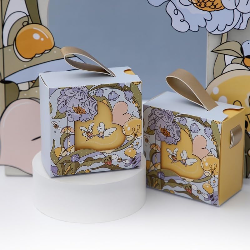 Miniatura 6 de MODADA Bolsas de regalo 103050 unidades, cajas portátiles de dulces de boda, caja de embalaje de regalo de papel para regalos de fiesta de negocios,