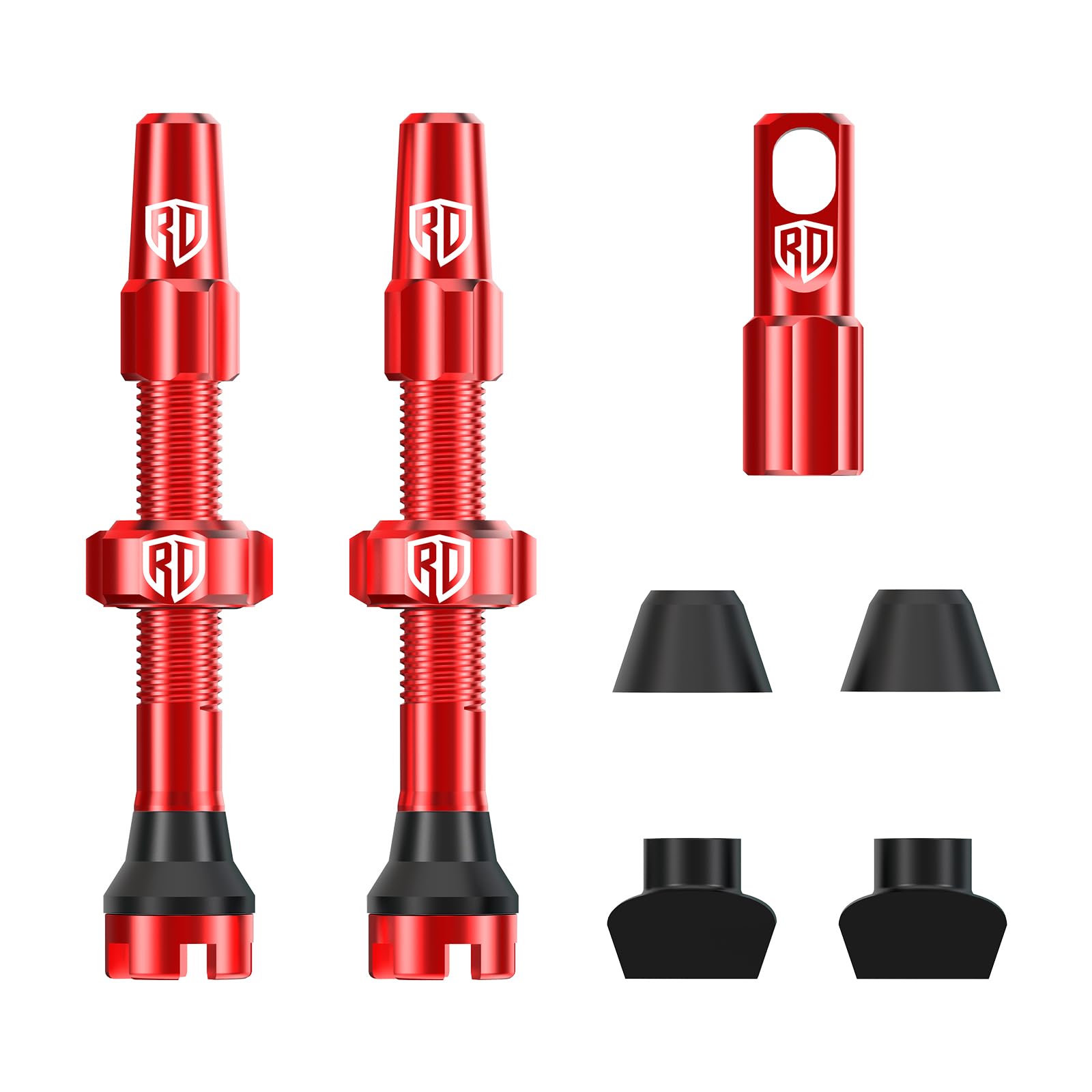 RACEDUEL Tubeless Valve Stems Presta Valves Stem Aluminum 44MM/60MM/80MM