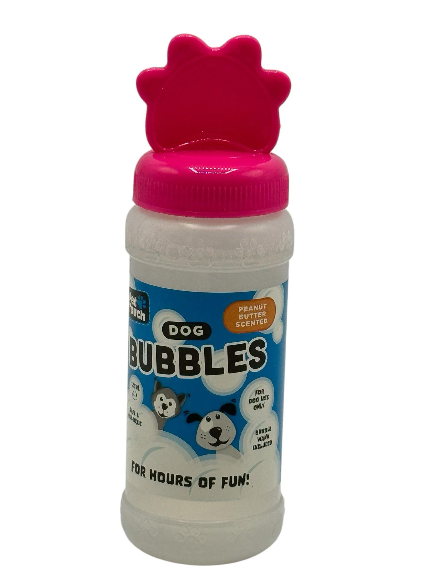 Pet Guru Dog Bubbles Peanut Butter Scented Or Beef Scented Safe & Non-Toxic Bubble Toy for Dogs Includes Bubble Wand Fun Playtime for Puppies and Dogs (120ML