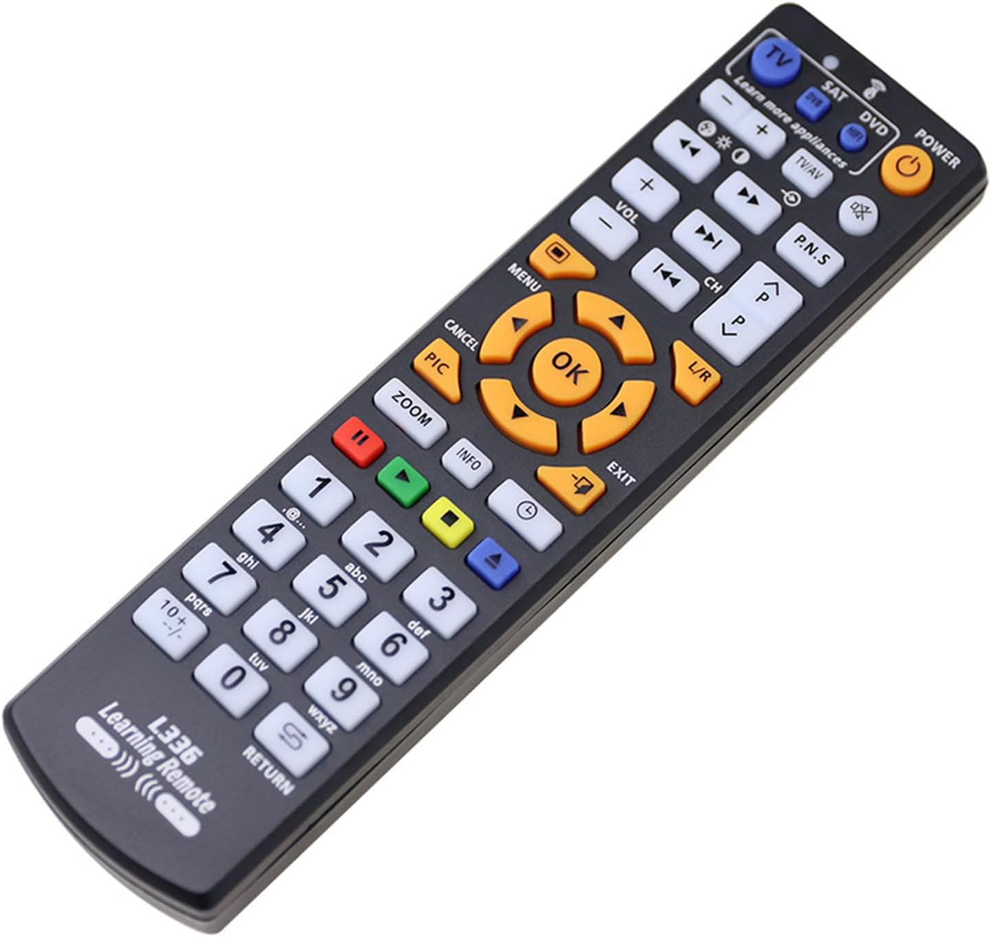 Intelligent Remote Control with Learning Function Universal for TV DVD SAT CBL STB VCR STR-T Hi-Fi More Advanced Chipset Permanent Memory