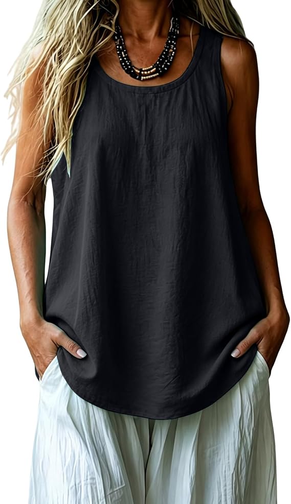 Review of Linen & Cotton Flowy Tank Top: A Summertime Wardrobe Essential