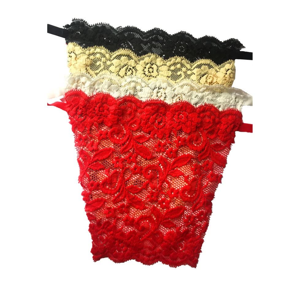 Buy ACKEE 4pcs Lady Lace ClipOn Mock Camisole Bra Insert Overlay