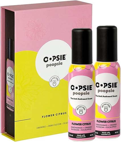 Miniatura 9 de Oopsie Poopsie Aerosol para inodoro, artículos esenciales de viaje, cada uno hasta 300 usos, desodorante de olor de baño con aceites esenciales