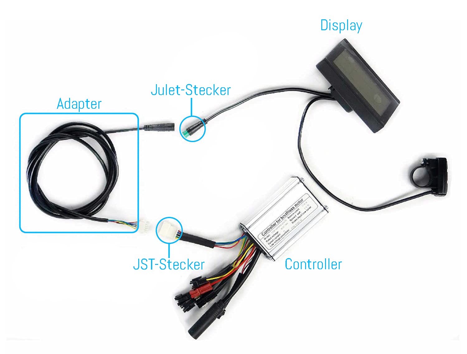 Cavo Adattatore Display LCD 5 Poli Julet A JST-SM KT – 190 Cm Per EBike BAFANG – NUOVO