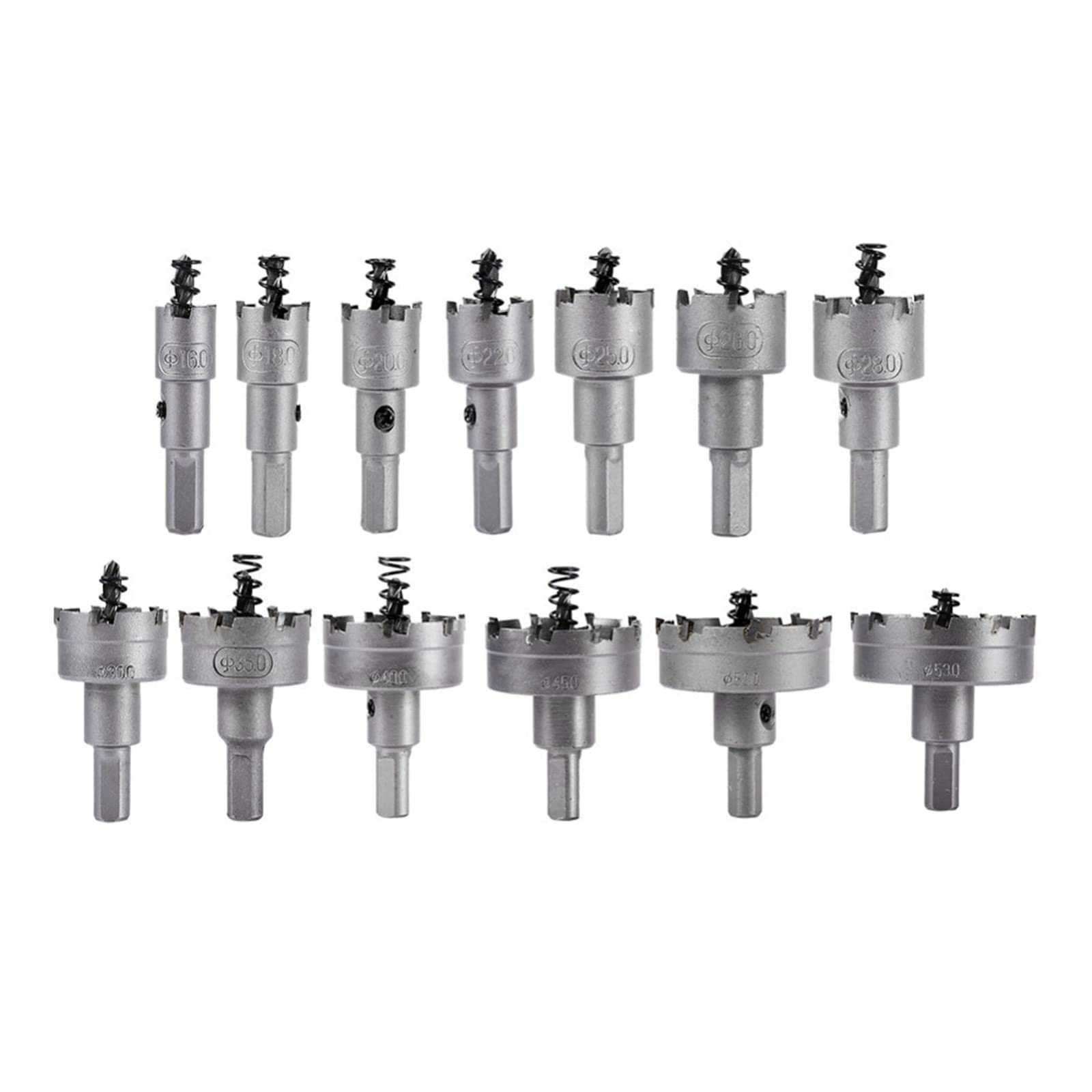 Escariador electrónico ajustable para máquina de corte de eneldo, herramientas endurecidas, 16-18-20-22-25-26-28-30-35-40-45-50, 53 mm, 13 unidades