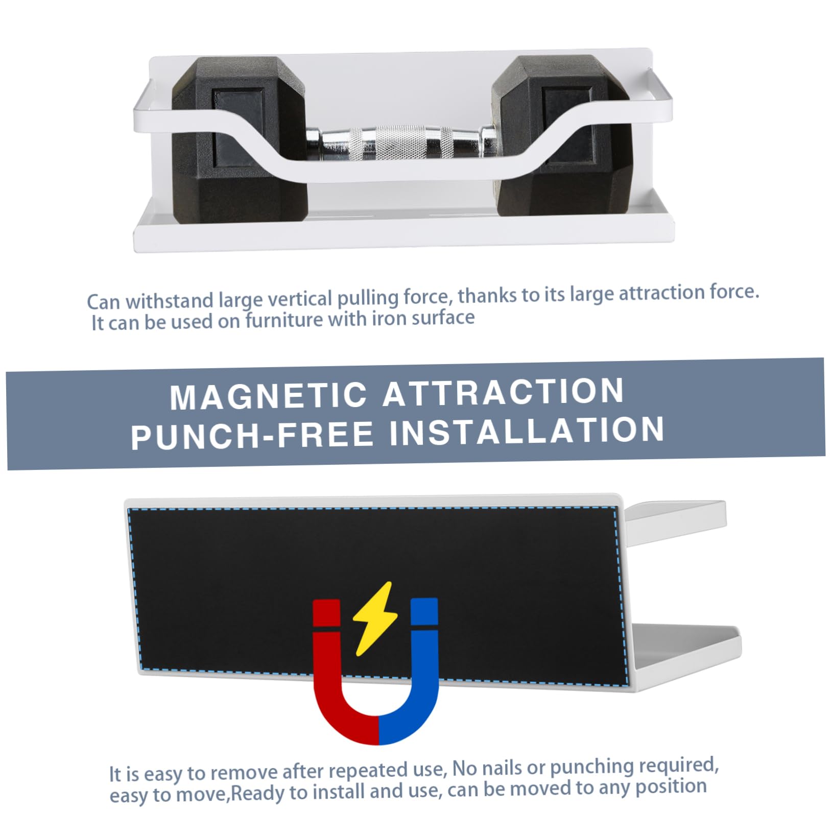 Zerodeko 2 Stück-pack Magnetisches Gewürzregal aus Kohlenstoffstahl Widerstandsfähig gegen Flecken Weiß Vielseitig Einsetzbar für Küchenlagerung Am Kühlschrank