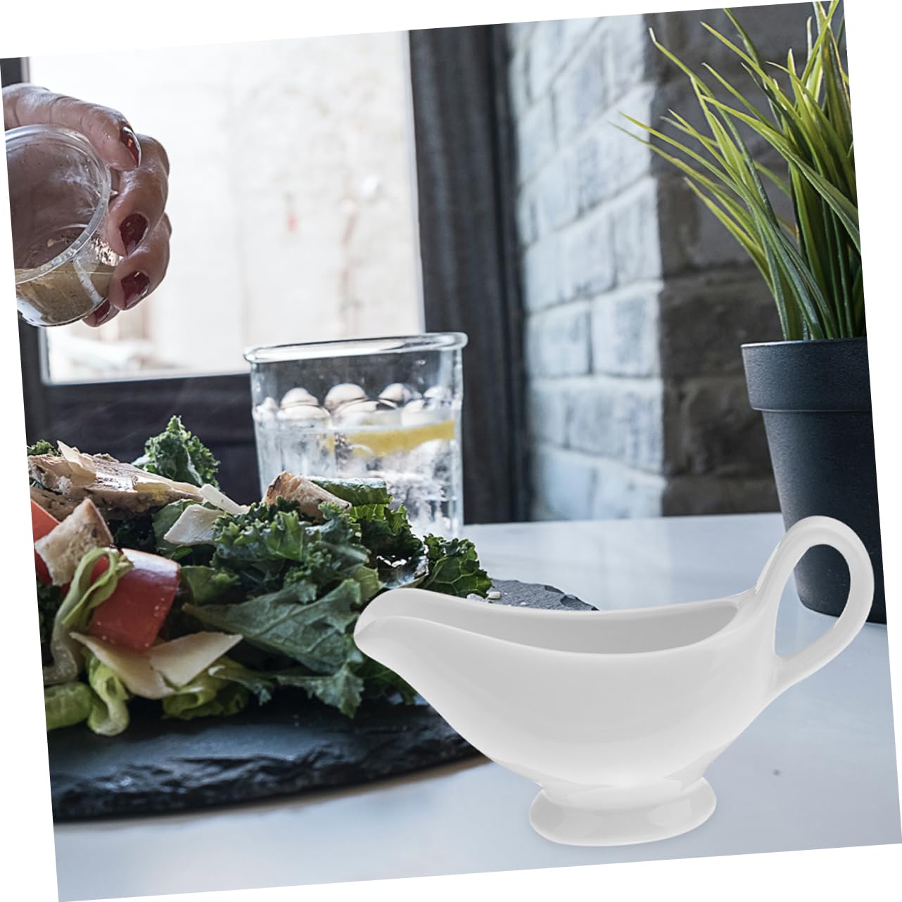 Yardenfun Barca per Salsa in Ceramica 100ml, 3 Pezzi, Bianco | Tavolo da Pranzo e Feste, Design Semplice e Delicato, per Sughi e Condimenti