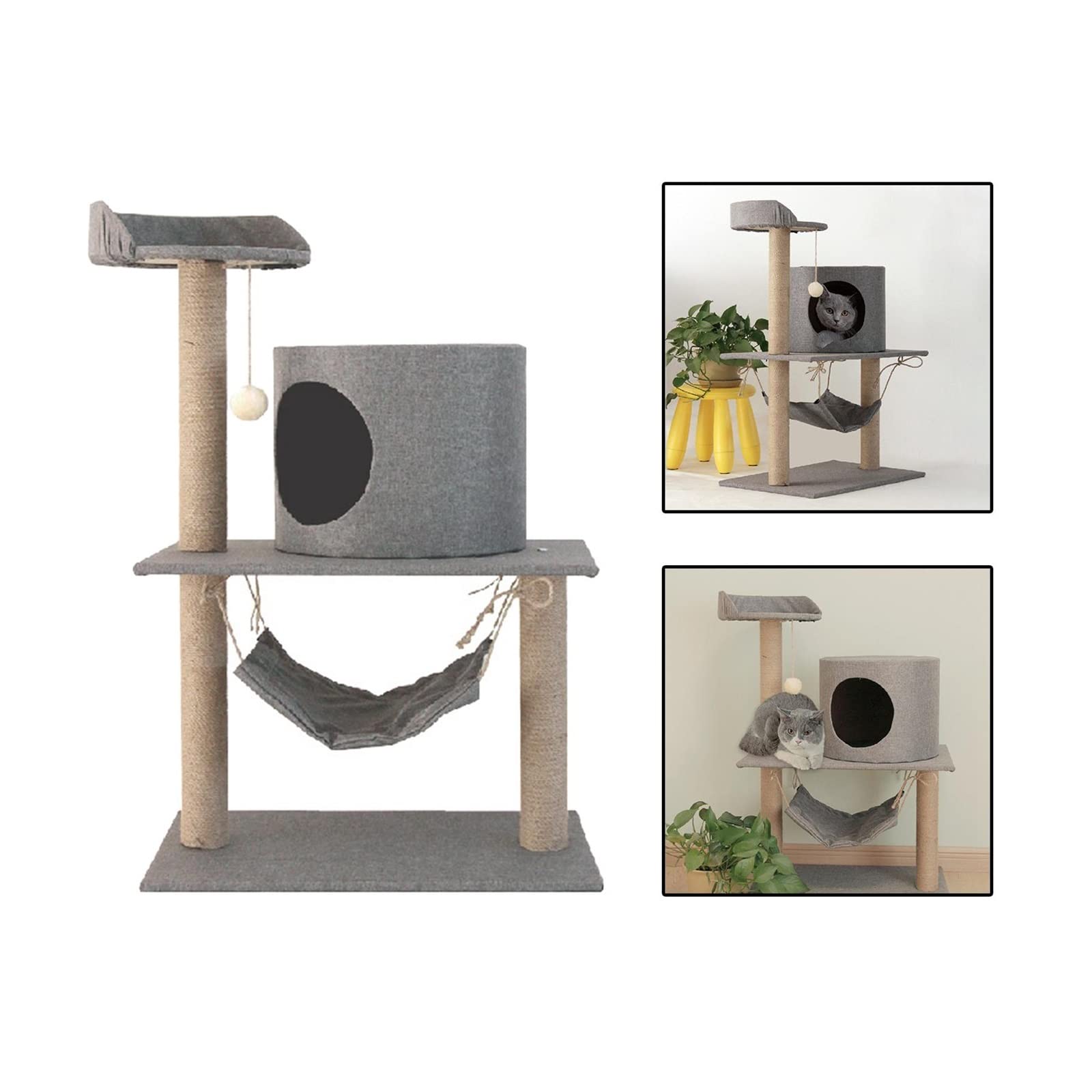 Muebles para Gatos Postes pequeños for Gatos, Torre de Actividades, Juguetes Percha, Soporte Escalada, casa for, Patio recreo, Descanso for Gatitos
