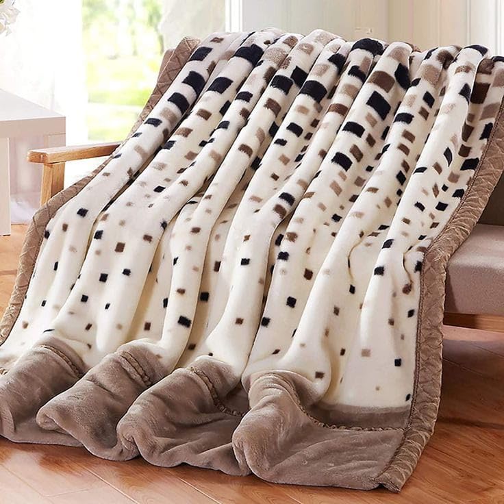 OMAJA Cloudy Super Soft Fabric Floral Printed Heavy Duty Luxury Ultra 2 ply Single Bed Blanket for Heavy Winter with English Colour and Stylish Bag Packing(Multicolor 07)