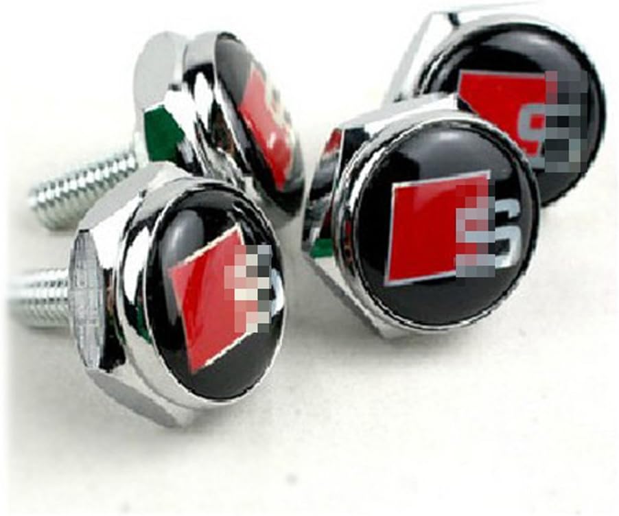 DIY Auto Car Parts License Plate Frame Screw Bolt Caps Covers for Audi All Model