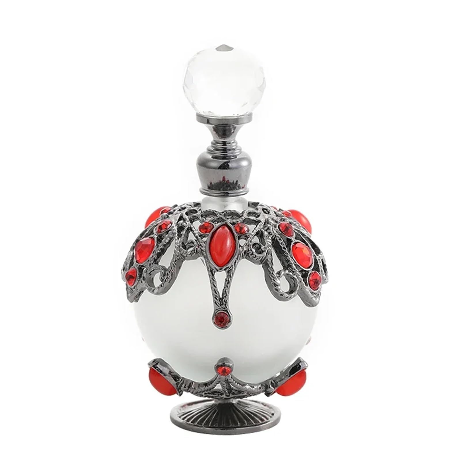 Fdzkrtvm Red Portable Perfum Spray Bottle, Perfume Atomiser 25Ml Dropper Bottle Glass Metal Crystal Cap Multicolor