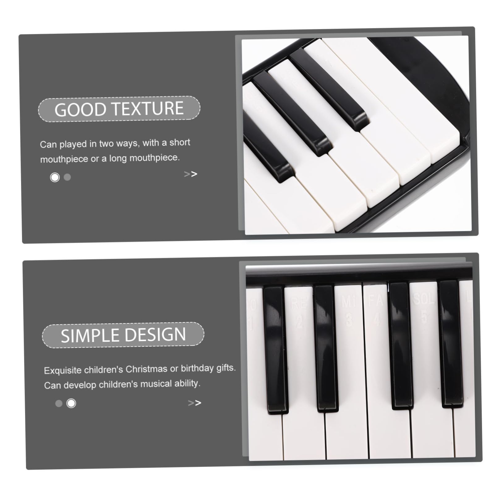Cabilock Melodica Tasti Strumento Melodico per Ragazzo Ragazza Principianti Adulti Bocchini Realizzata Materiali di Robusta e Durevole