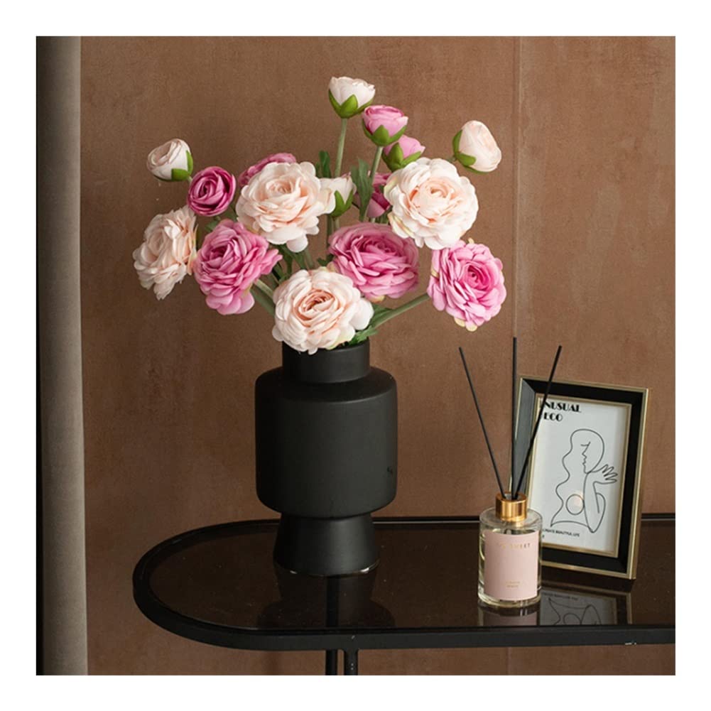 XDLEDMKIZ Ornaments Artificial Flowers, Fake Silk Flowers Camellias Bouquet Wedding Centerpieces Table Arrangements Decoration
