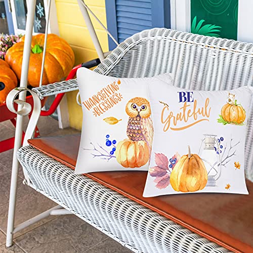 Tgood Fall Decor Pillow Covers Fall Decorations For Home 18X18 Set Of 4 Thanksgiving Pumpkin Farmhouse Decoration Happy Fall Outdoor Harvest Throw Pillow Covers Decorative Cushion Cases For Sofa Couch #TOP5