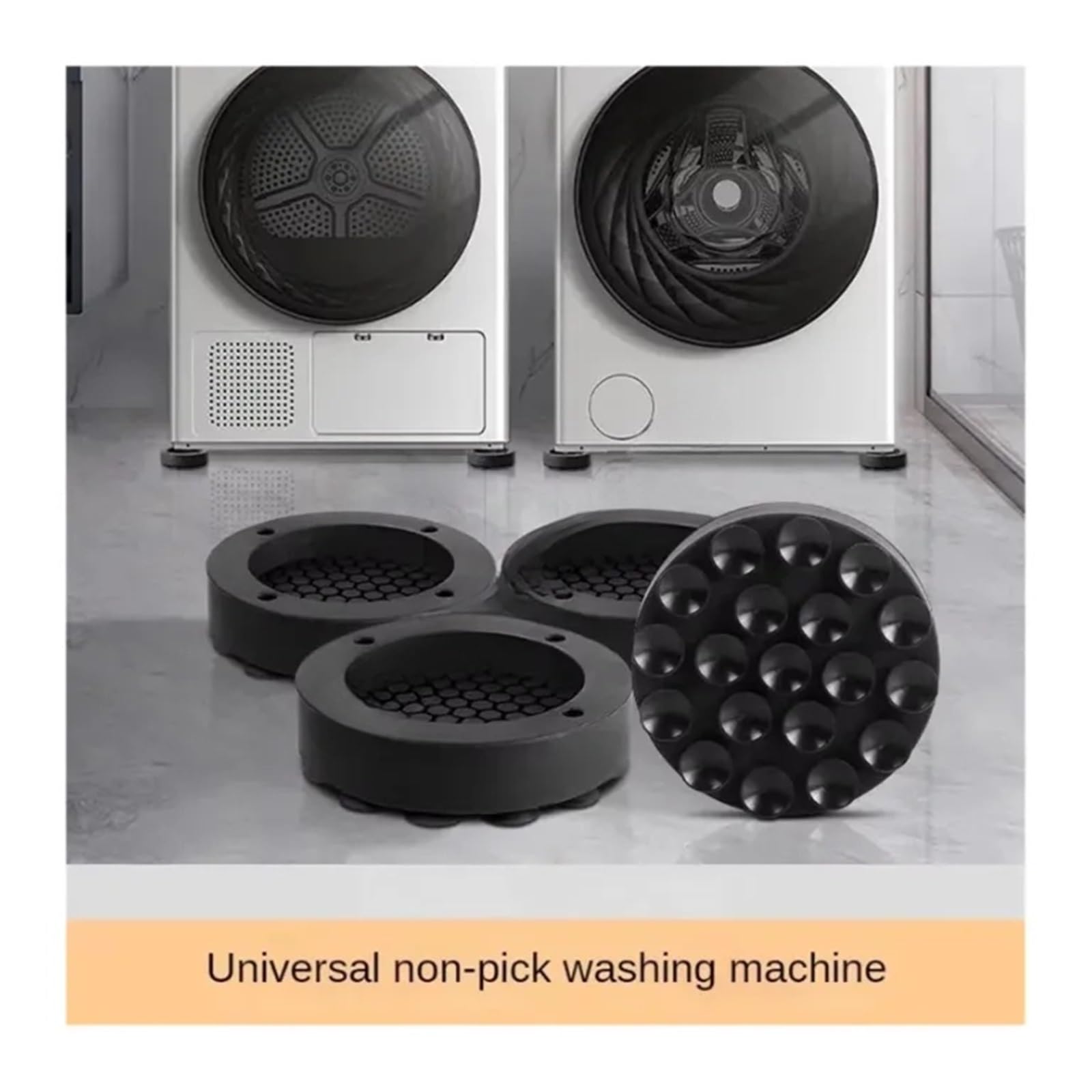 4 Pezzi Lavatrice Piedini Anti-vibrazione Pastiglie Frigorifero Multifunzionale Mobili Riduzione Del Rumore Tappetini Antiscivolo Con Riduzione Del Rumore(Gray)