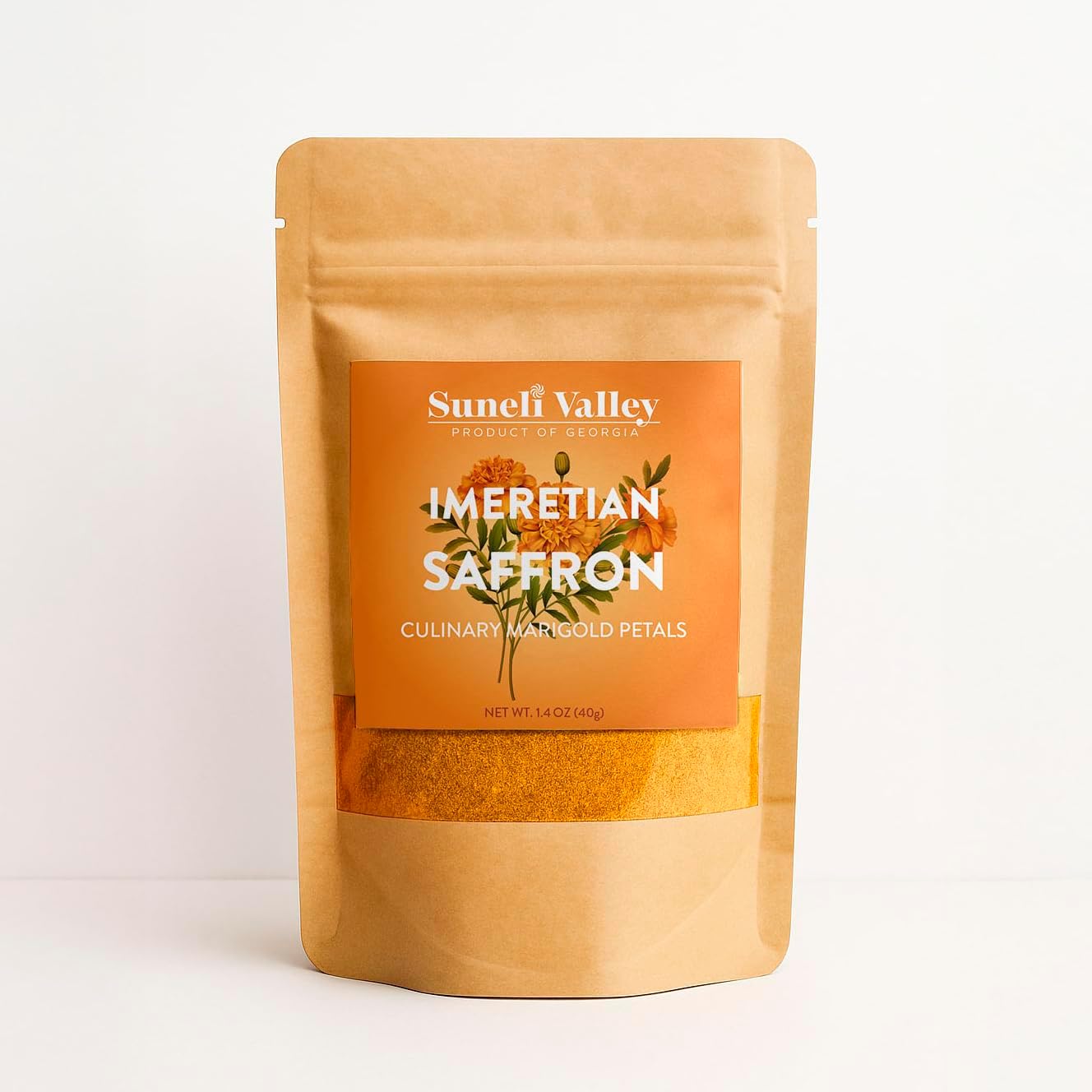 Imeretian Saffron | Authentic Georgian Culinary Saffron Substitute | Tagetes Patula (Culinary Marigold) | Kviteli Kvavili 1.4 oz (40g)