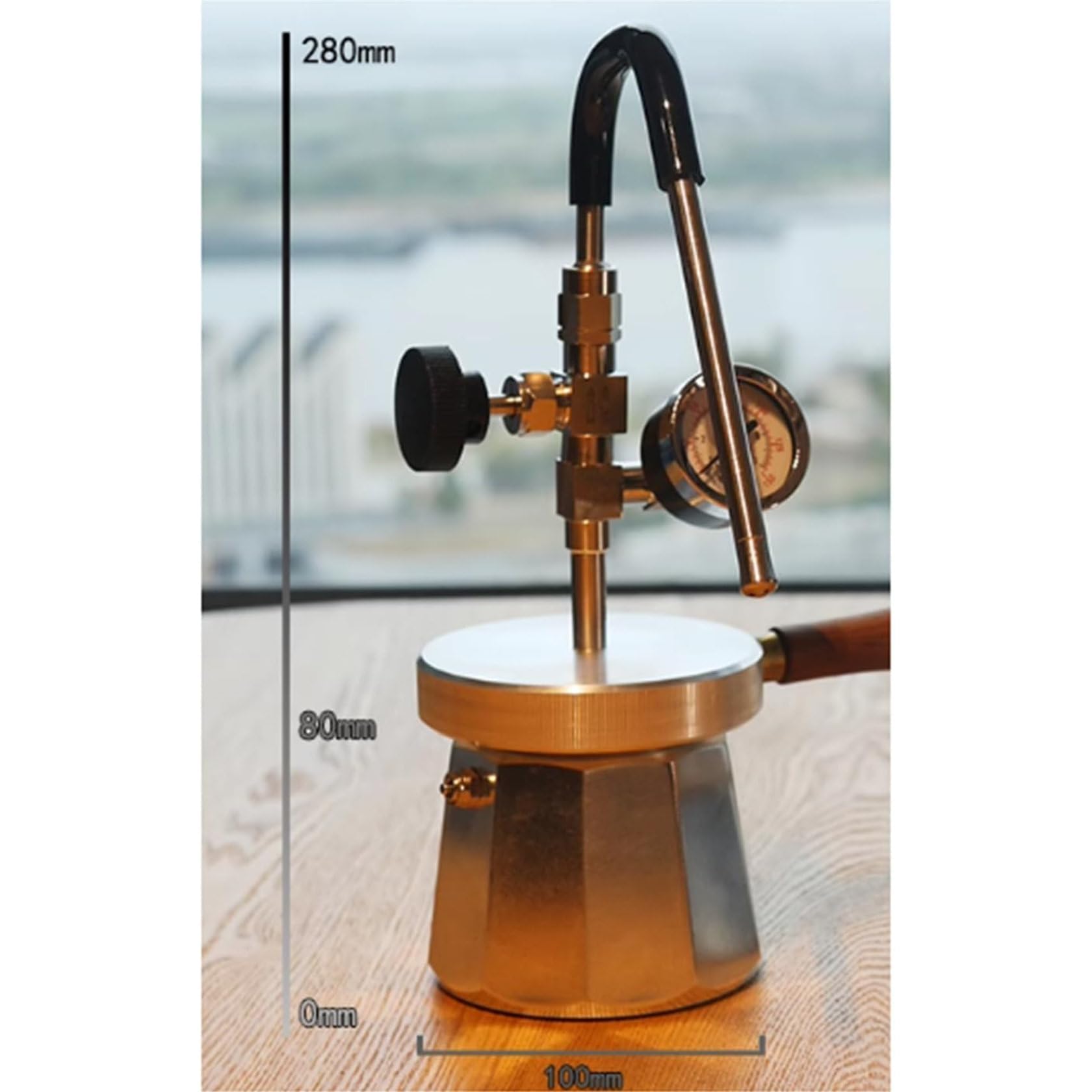 Montalatte, portatile e vaporizzatore, pressione di 4 bar con angolo regolabile e ugello a 3 fori da 0,8 mm per una schiuma perfetta, ideale per campeggio e uso domestico