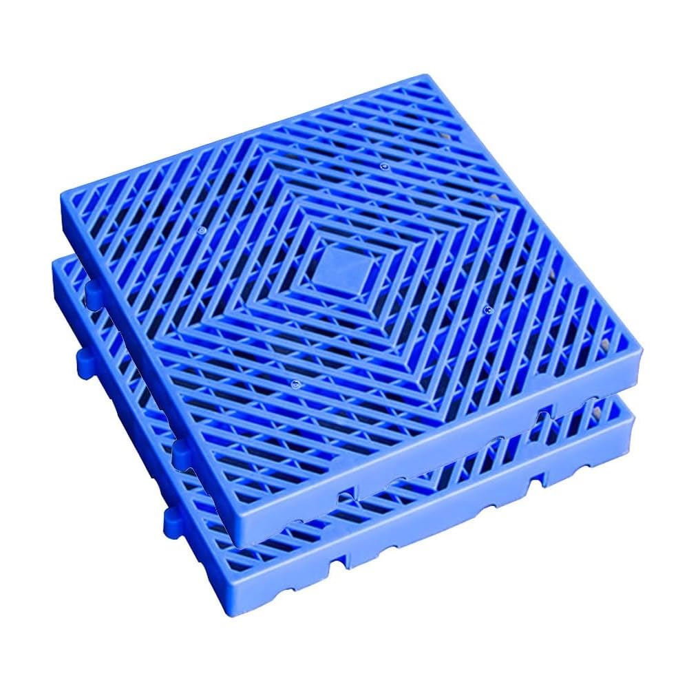 Lot De 2 Palettes en Plastique Sergé, Légères Et Résistantes À L'humidité, avec Grille De Rangement Respirante, Utilisables en Intérieur Et en Extérieur,50 * 50cm