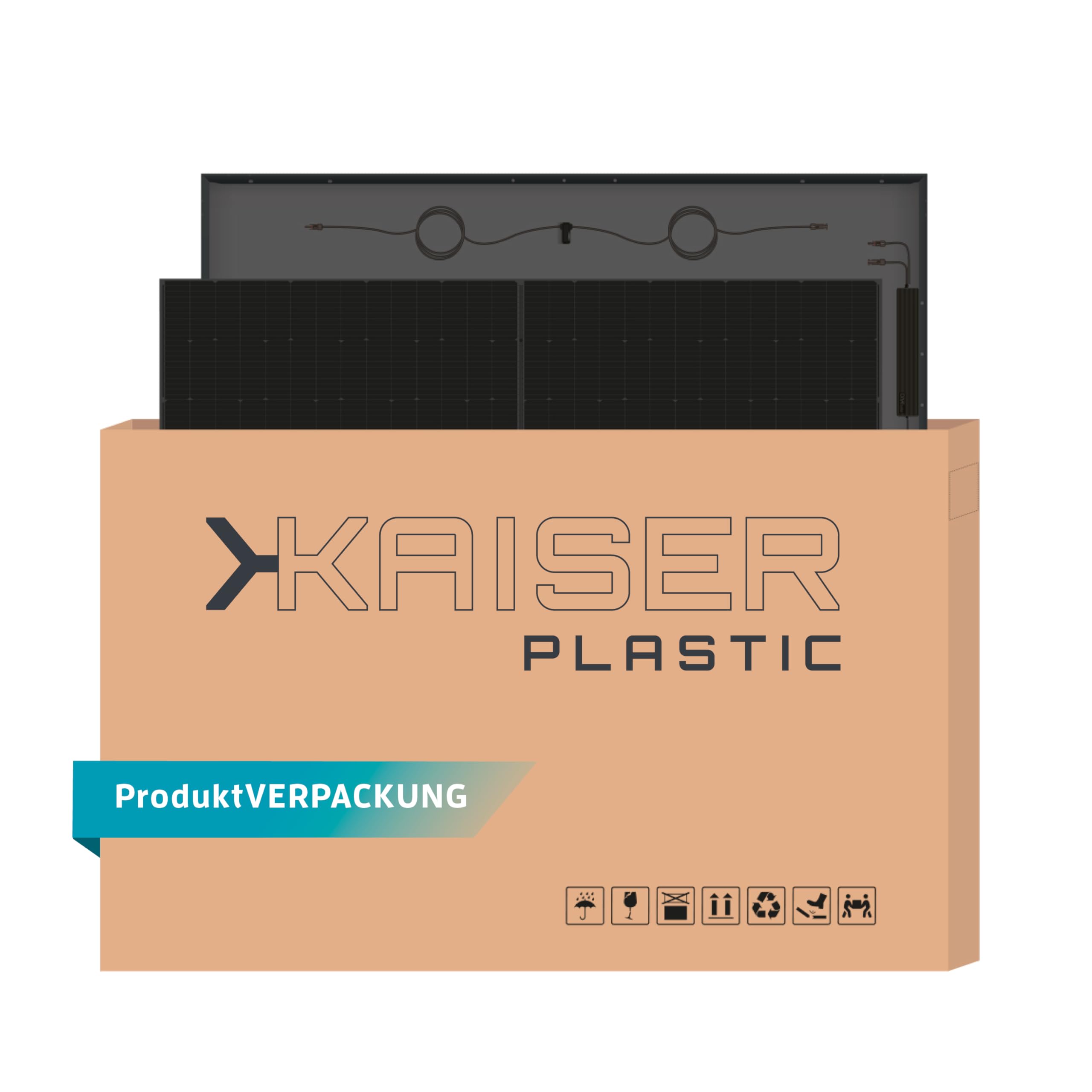 Kaiser® Centrale photovoltaïque de balcon 800 W avec Onduleur, kit complet, design All Black, panneaux solaires plug and play accessoires et câble de 7 m inclus, contrôle par application