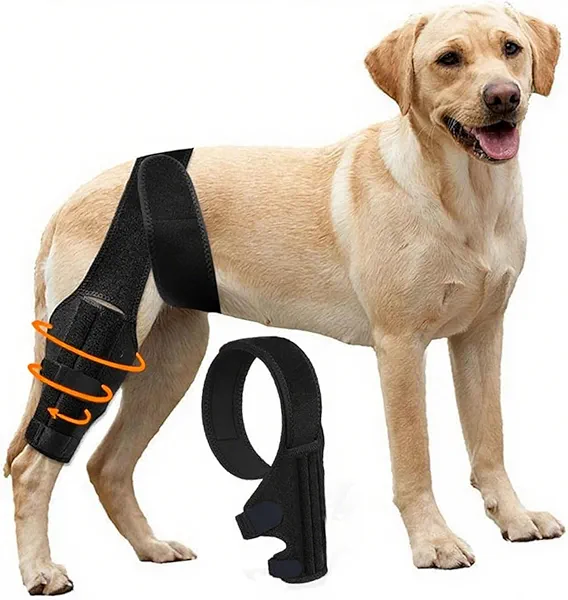 YEHALEANS Dog Knee Brace for Torn Acl Hind Leg, Adjustable Dog Knee Brace, Helps Relieve Anterior Cruciate Ligament Tears Dog Leg Brace, Keeps Joints Stable, Relieves Pain, L