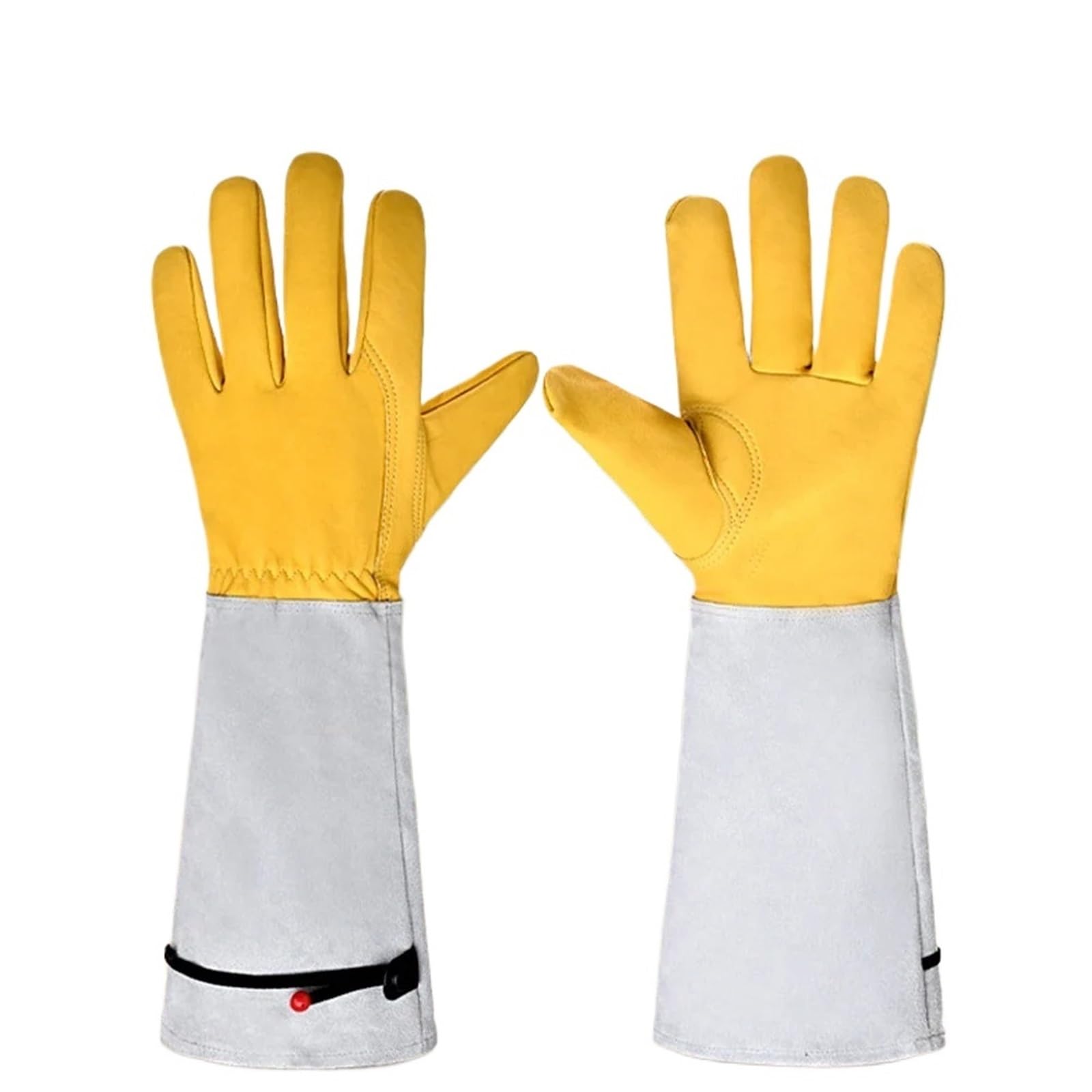 Guantes Jardineria Guantes largos de poda rosas for hombre y mujer, guantelete Floral cuero transpirable, codo protección laboral, 1 ud