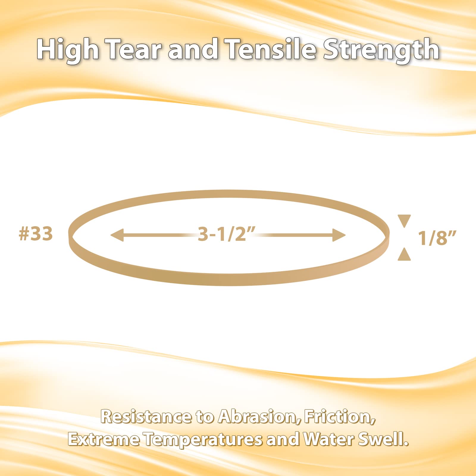 6000 Rubber Bands 15-4.5 kg Made in the USA - Light Brown - 3.5" x 0.12"