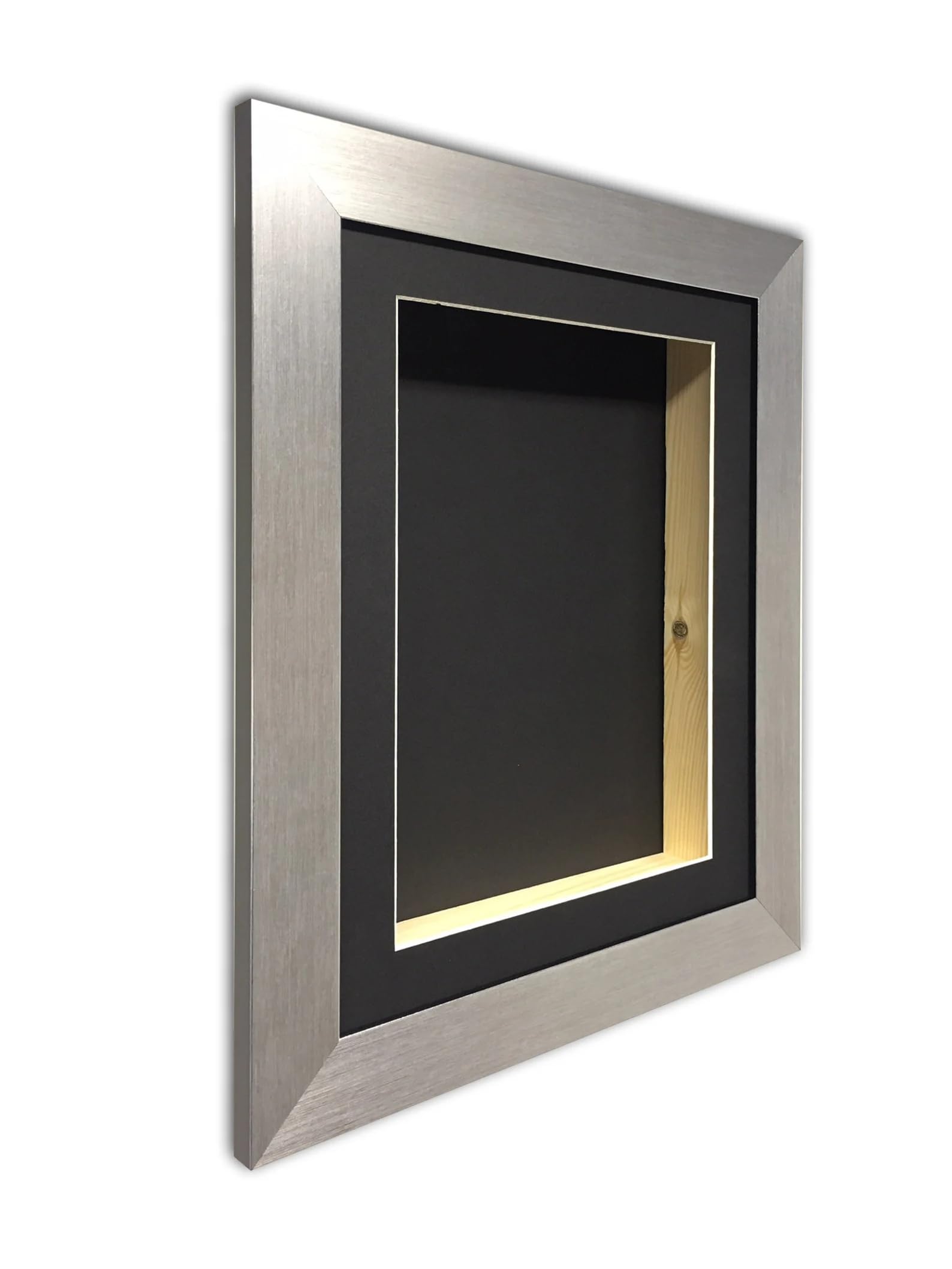 Shadow Box Frame - 2 Inch Deep 3D Keepsake Display Case | Memorabilia, Medals & Photo Display | Black Mount
