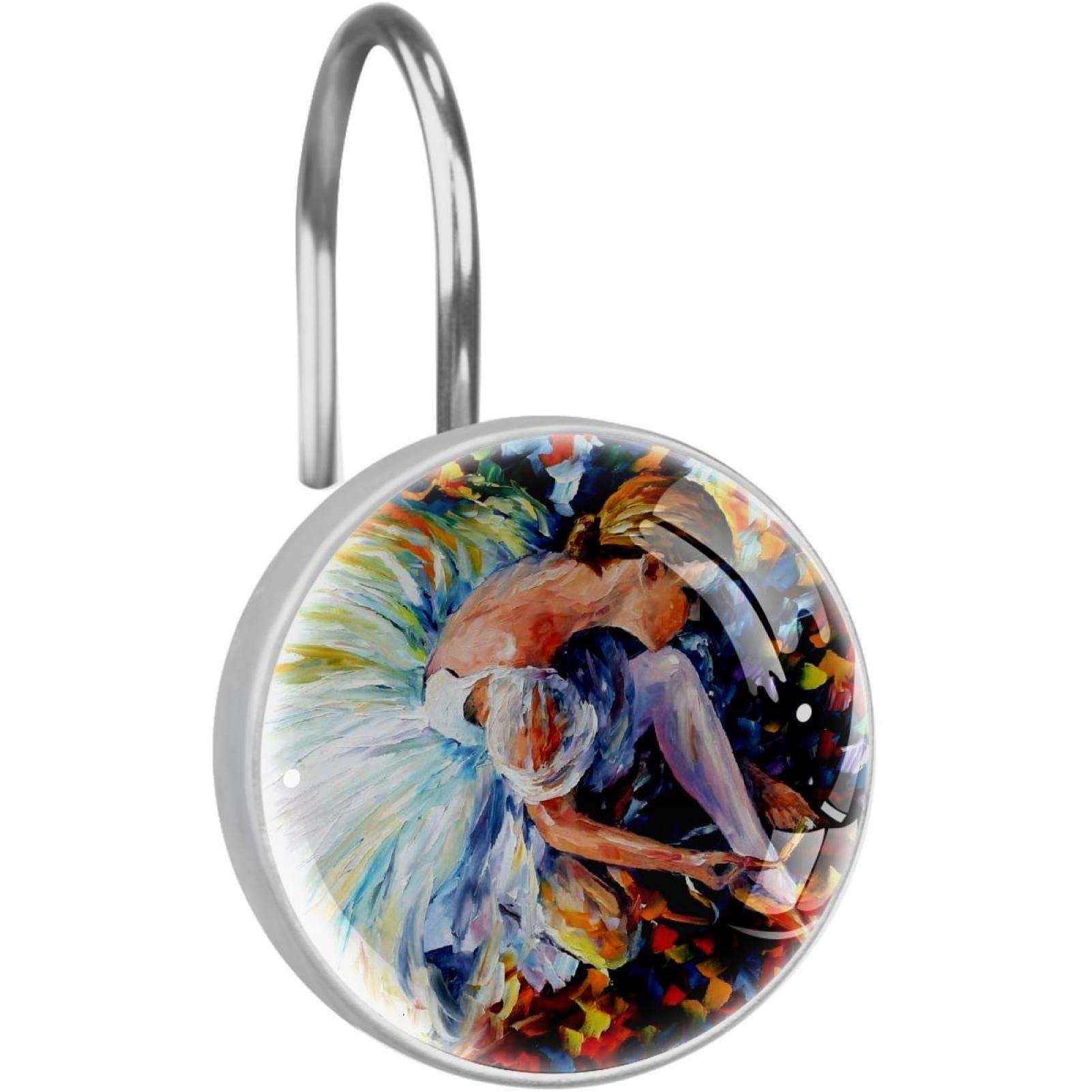 150 Pezzi Clip per Tende in Acciaio Inox, Clips per Doccia Tenda in Metallo, Mollette per Tenda con Gancio, Piccoli Ganci Tende Multifunzionali per Tendaggi, Foto e Decorazioni da Domestica, Argento