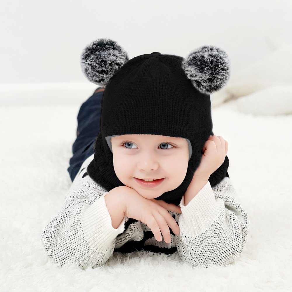ZWA Gorro de invierno para bebés y niñas y niños pequeños