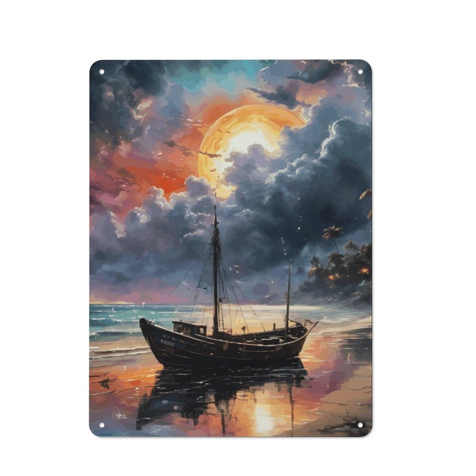 Junmoney Out Of The Clouds Retro Vintage Tin Sign 40X30cm, Retro Room Decor For Lounge, Study, Pub Or Wall Gallery