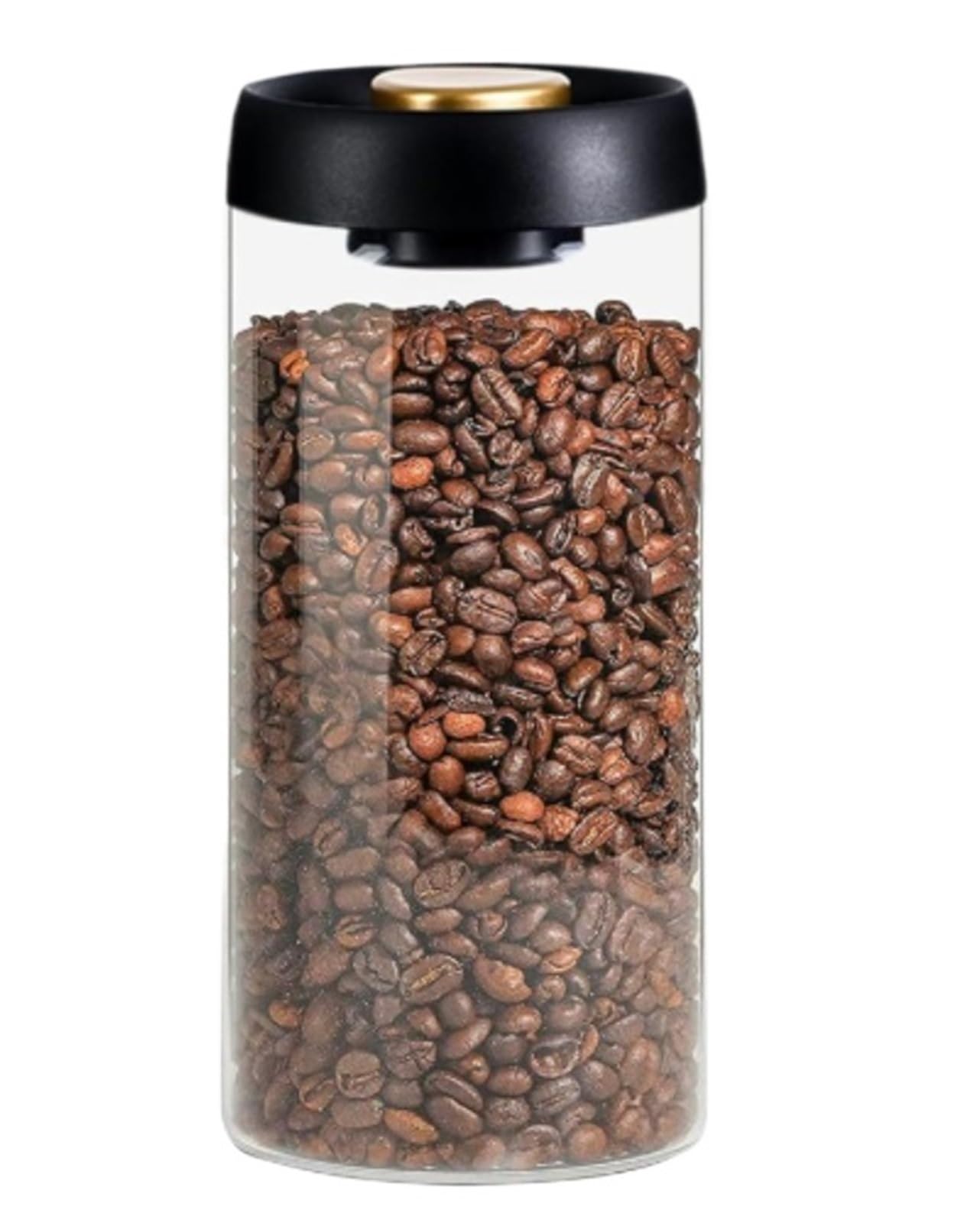 ASMJHQCLW Kitchen Storage Jar, Glass Kitchen Storage Jars Airtight Lid Coffee Canisters Food Containers 1200ml 1800ml(1800ml)