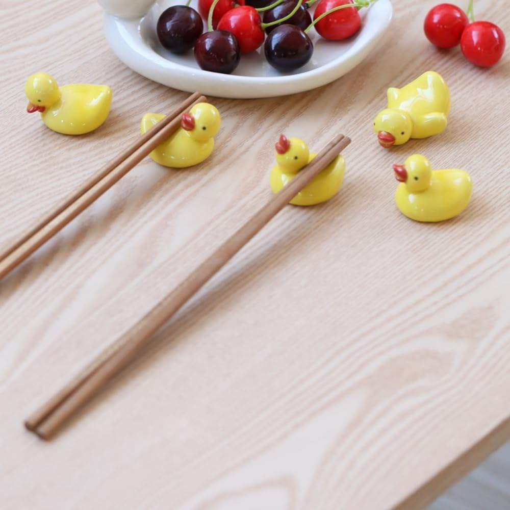 Amazon.com: Ceramic Cute Yellow Duck Chopsticks Holder Miniature